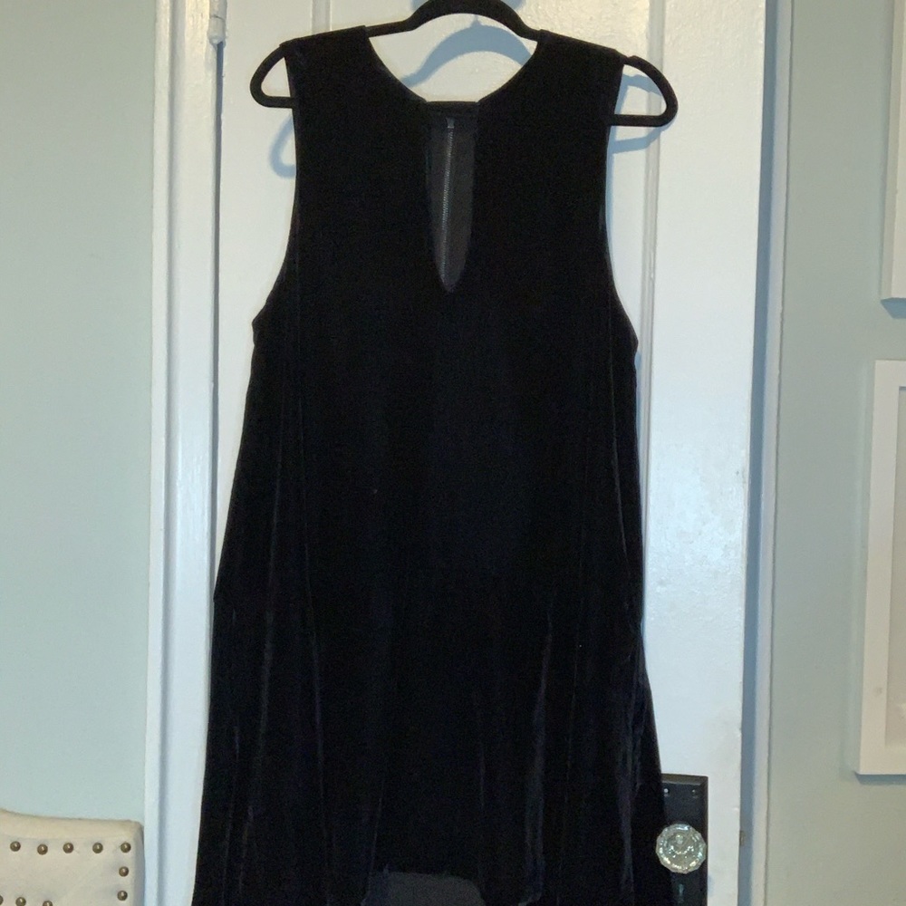 Free people black velvet dress